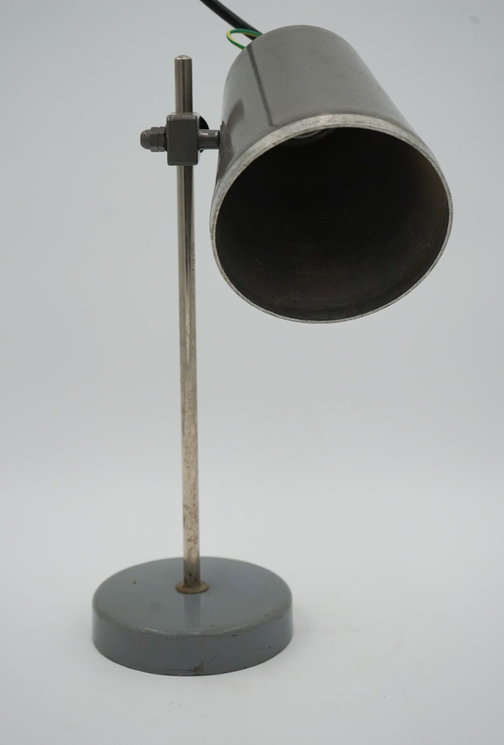 1940'S ENGLISH SALVAGED LABORATORY SCHOOL TABLE ADJUSTABLE LIGHT 002