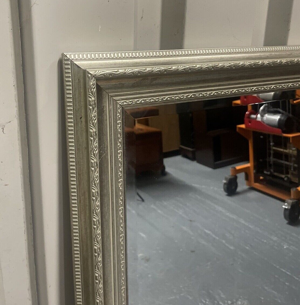 VINTAGE SILVER ORNATE BEVELLED MIRROR