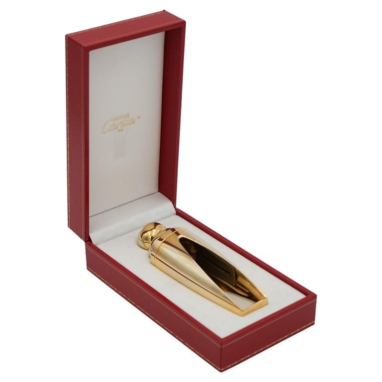CARTIER LUXURY GOLD ATOMISER PARFUM FLACON “EAU DE PARFUM” BOXED DECORATiVE