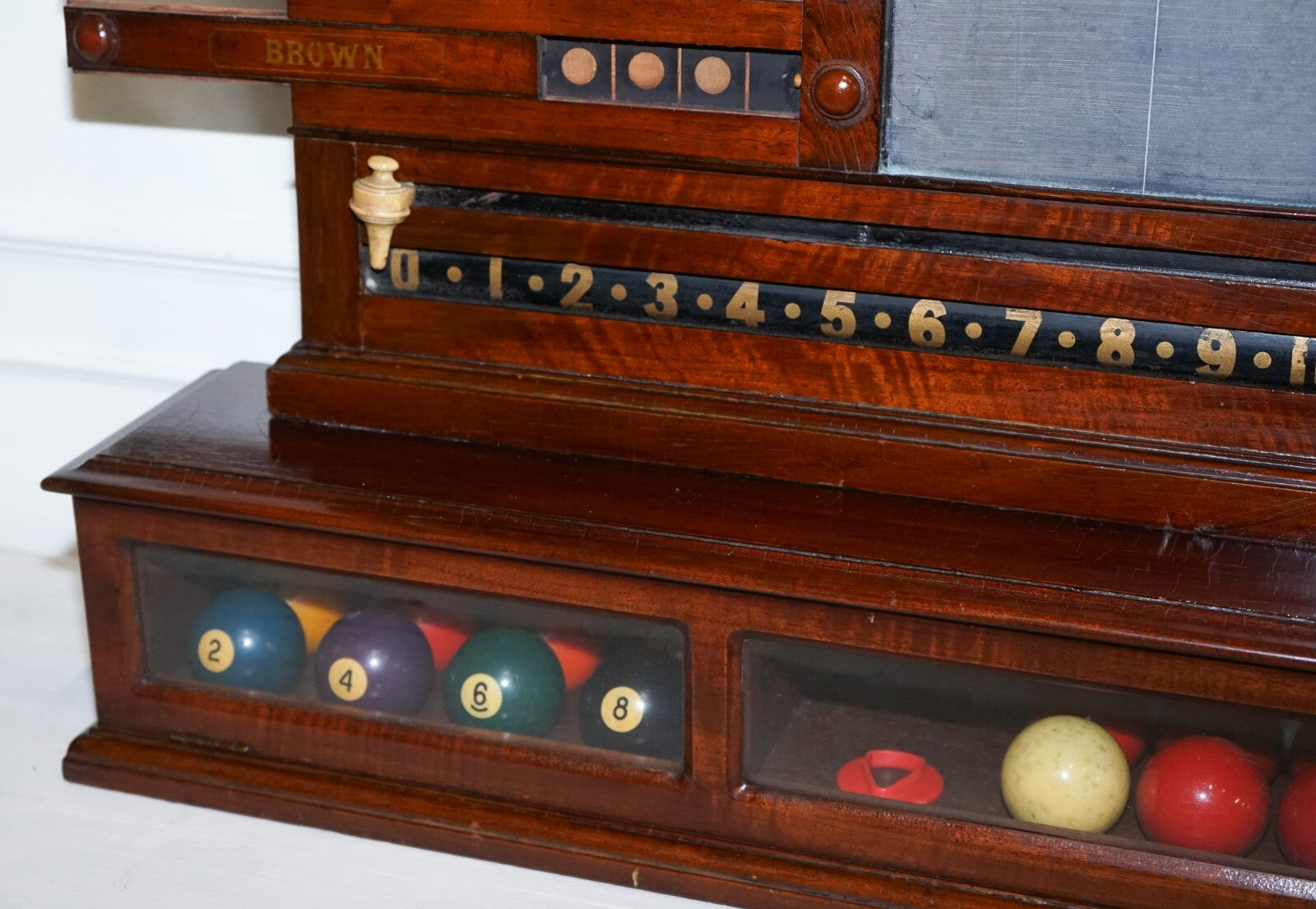 ANTIQUE OAK RESTORED J. ASHCROFT & CO LIVERPOOL SNOOKER BILLIARD SCORE BOARD