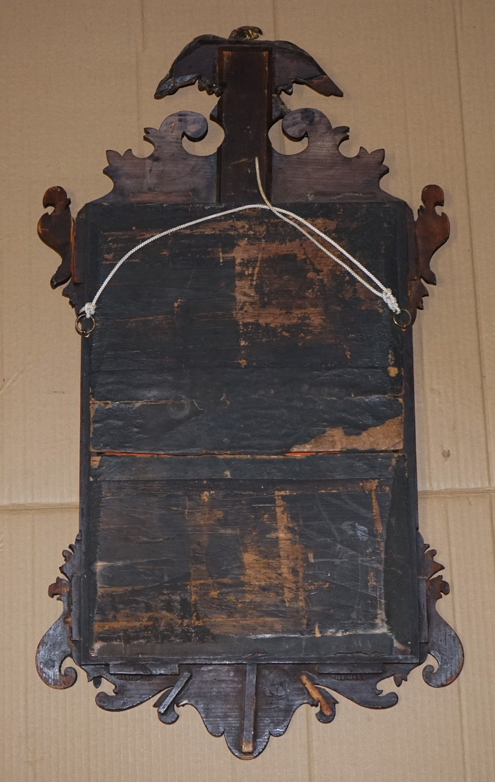 ANTIQUE GEORGIAN CIRCA 1760 THOMAS CHIPPENDALE STYLE GILDED EAGLE WALL MIRROR