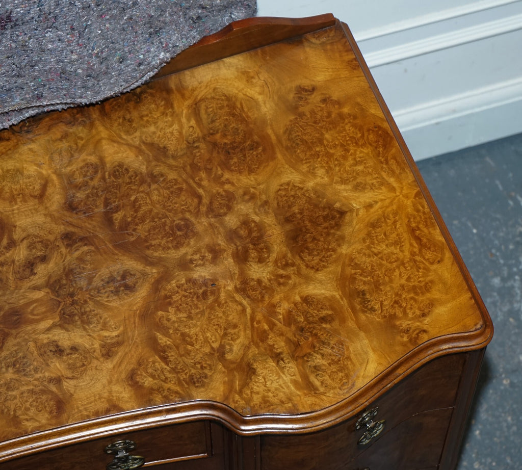 ANTIQUE 1920'S BURR WALNUT ART DECO DRESSING TABLE WITH PLENTY OF DRAWERS