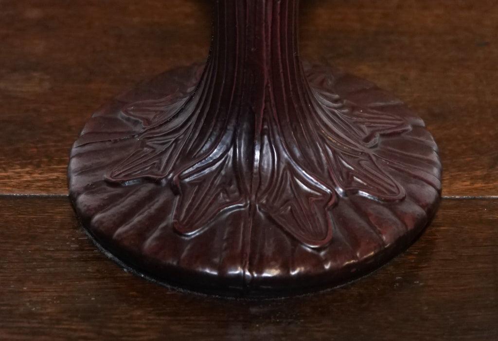 VINTAGE TIFFANY STYLE STAINED COLOURFUL GLASS WITH DRAGONFLY TABLE LAMP