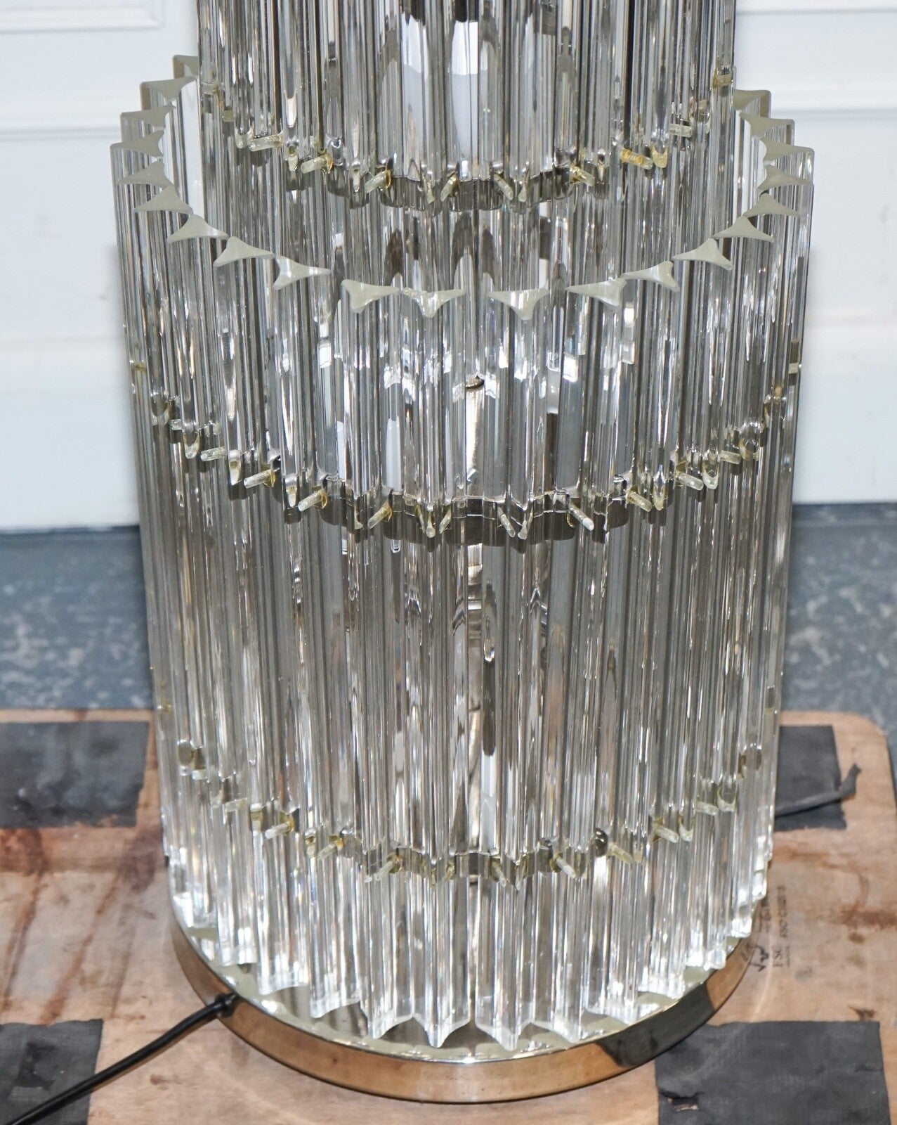 STUNNING LARGE MURANO GLASS  EICHHOLTZ ELDORADO ART DECO STYLE FLOOR LAMP