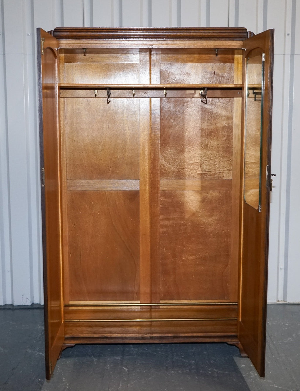 ANTIQUE ENGLISH OAK TWO DOOR WARDROBE