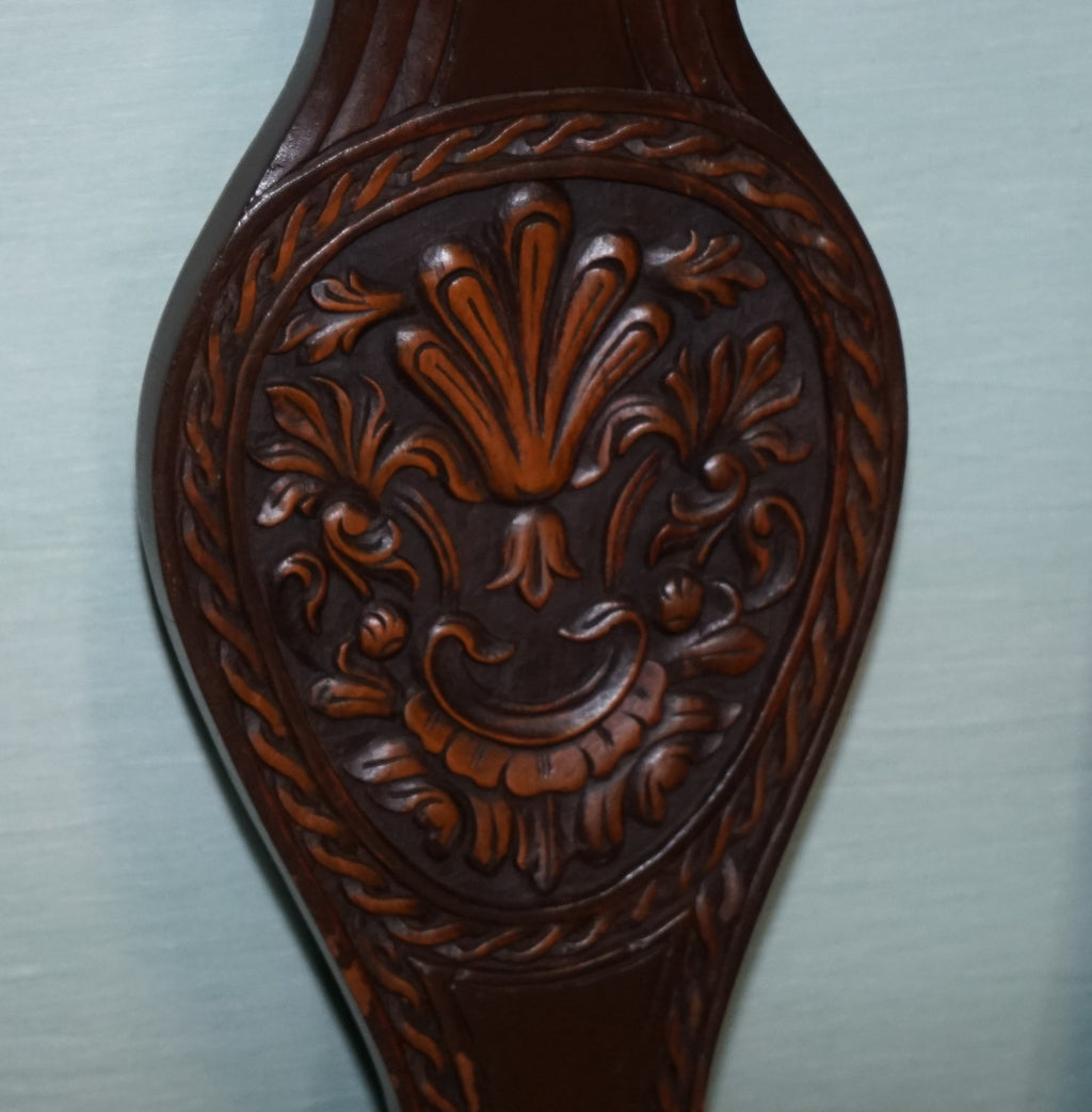 ANGLO INDIAN WOODEN HEAVILY CARVED ELEPHANT DETAIL SINGLE CAVER ARMCHAIR