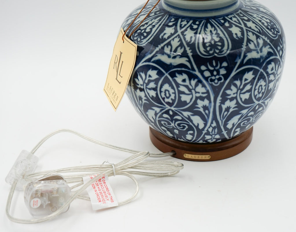 PAIR OF RALPH LAUREN EX DISPLAY CERAMIC TABLE LAMPS INCLUDING SHADES (1/2)