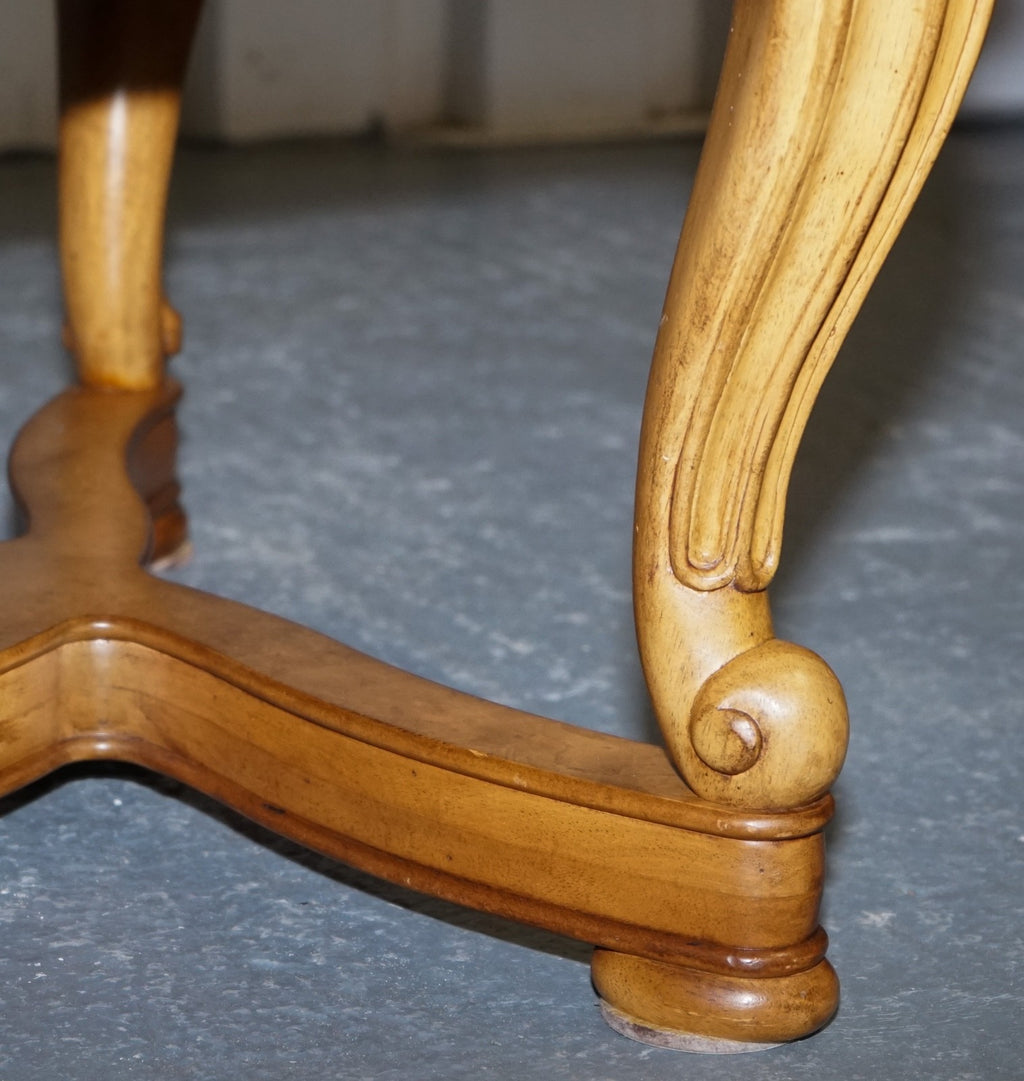 VINTAGE FRENCH STYLE COFFEE TABLE WITH FAUX MABRLE TOP