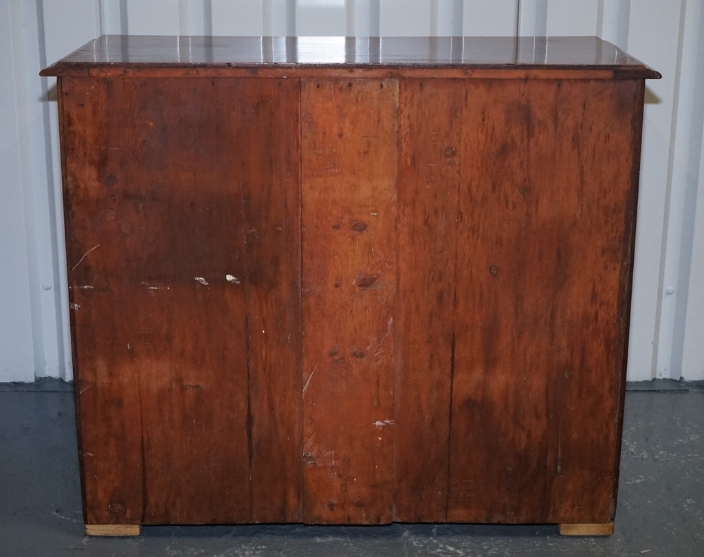 LARGE EARLY VICTORIAN CHEST OF DRAWERS WITH ORIGINAL KNOBS AND LOCKS