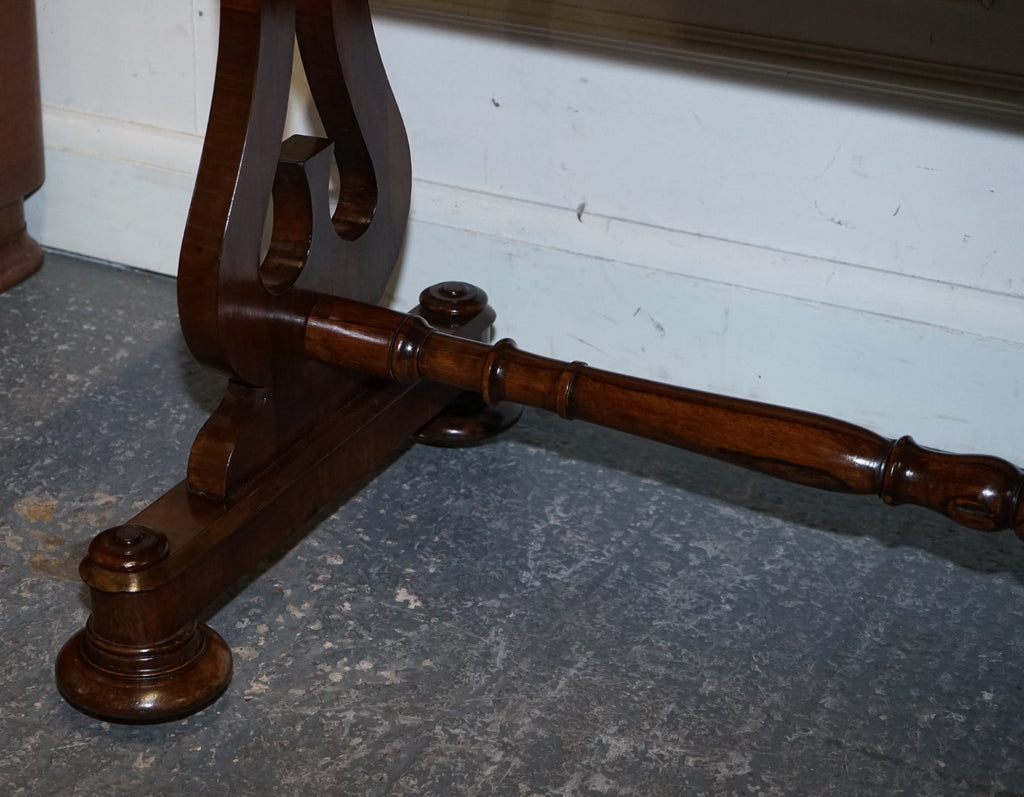 FULLY RESTORED ANTIQUE EARLY VICTORIAN HARDWOOD LIBRARY WRITING TABLE