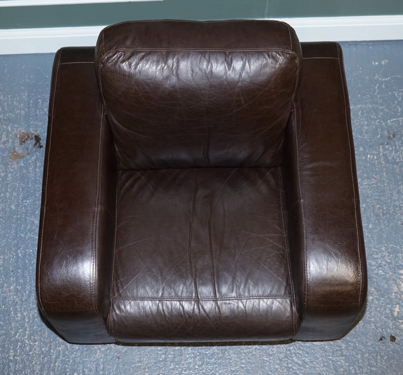 VINTAGE PAIR OF CHOCOLATE BROWN LEATHER ARMCHAIRS BY SOFITALIA