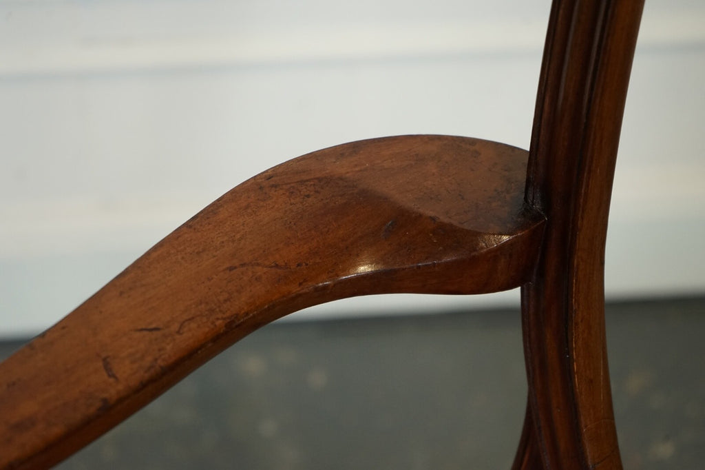 LOVELY PAIR OF VICTORIAN HEPPLEWHITE CARVER HALLWAY SIDE CHAIRS FEATHER FILLED