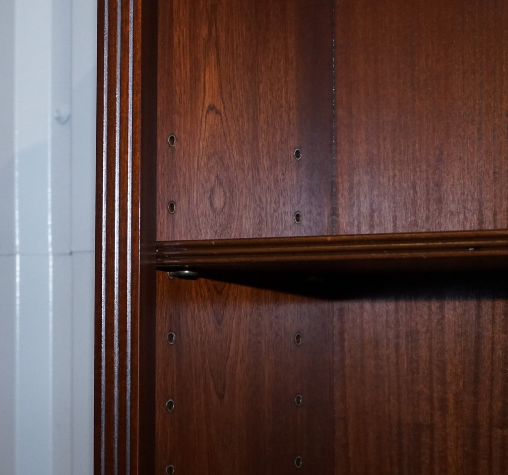 REGENCY STYLE BREAKFRONT OPEN BOOKCASE DISPLAY CABINET SHELVES & CUPBOARDS