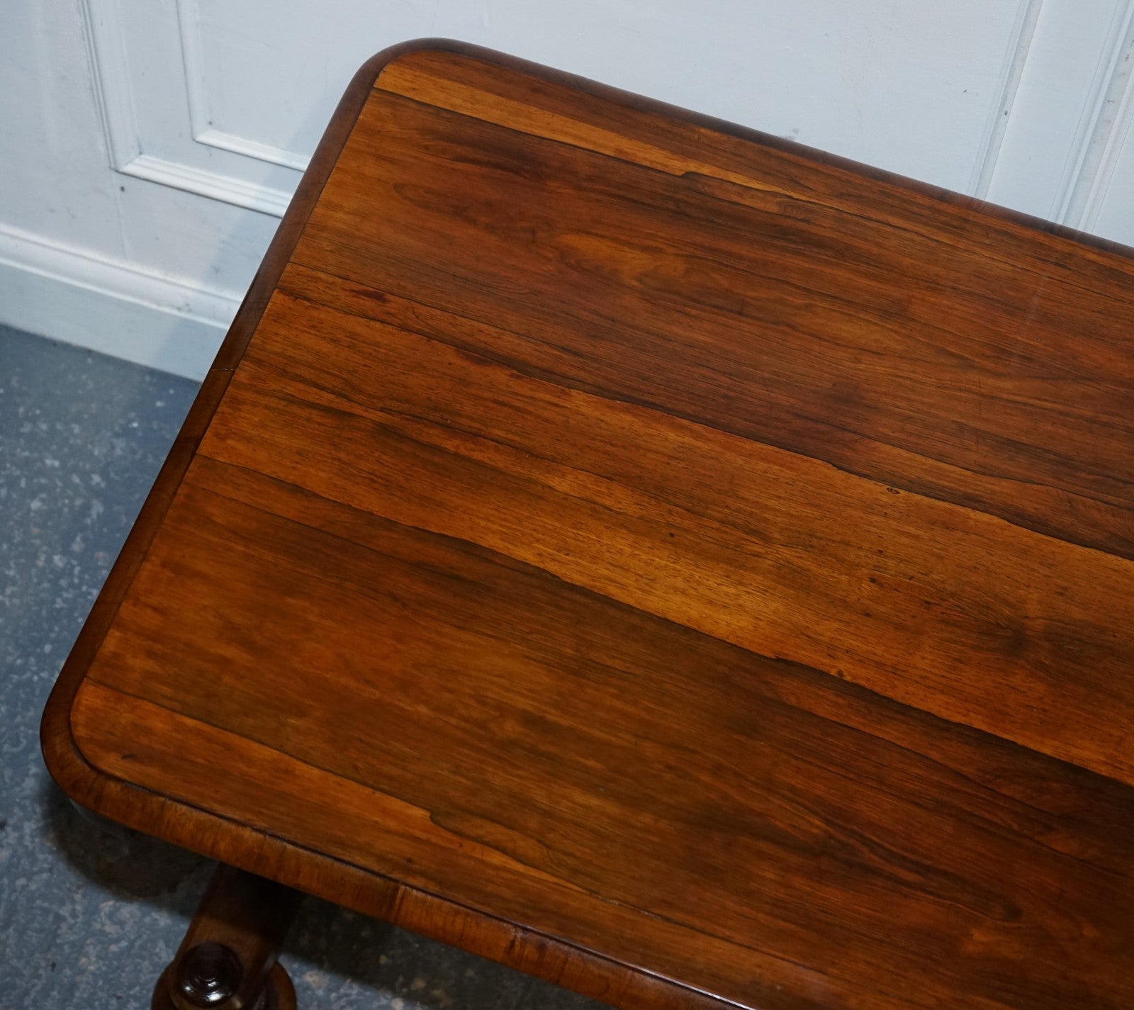 FULLY RESTORED ANTIQUE EARLY VICTORIAN HARDWOOD LIBRARY WRITING TABLE