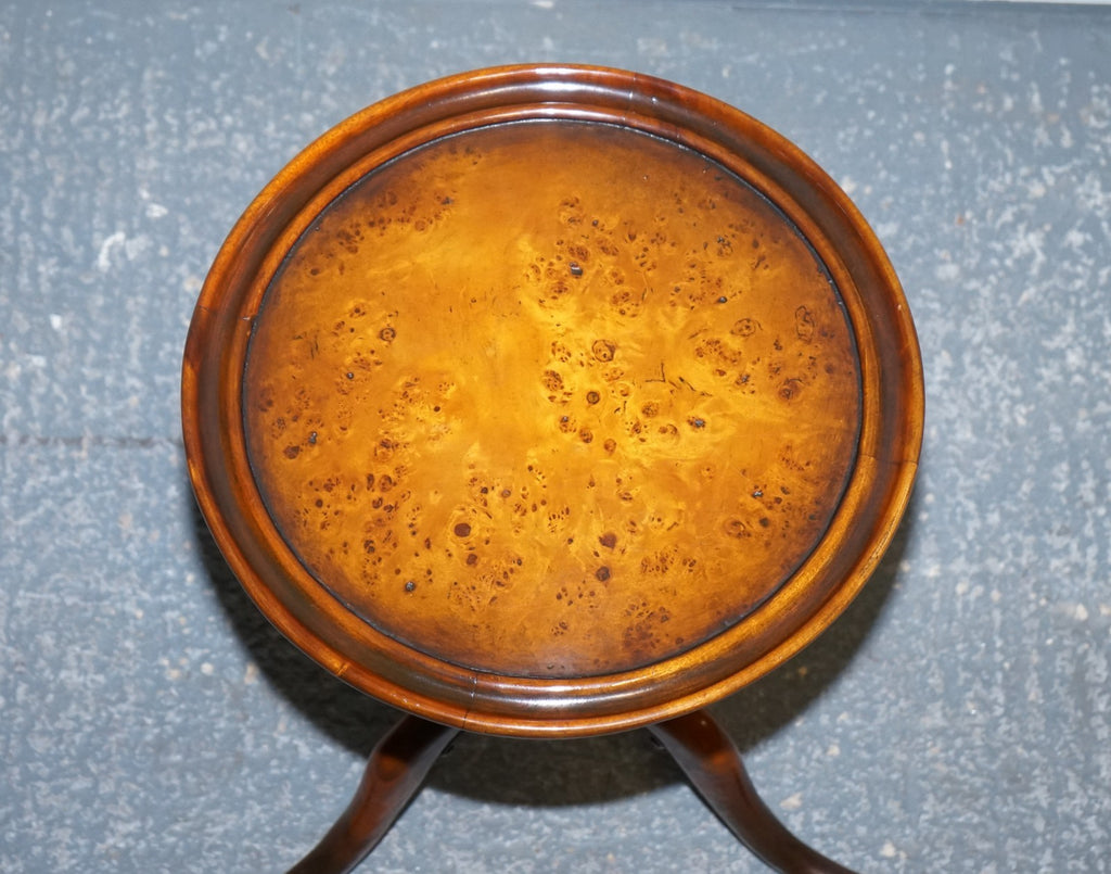 VINTAGE BRIGHTS OF NETTLEBED BURR WALNUT SIDE END WINE TABLE