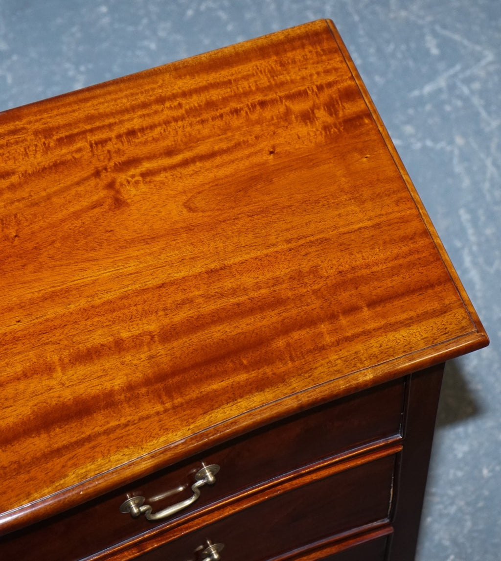 GEORGIAN REVIVAL STYLE SERPENTINE CHEST OF DRAWERS MADE BY BRIGHTS OF NETTLEBED