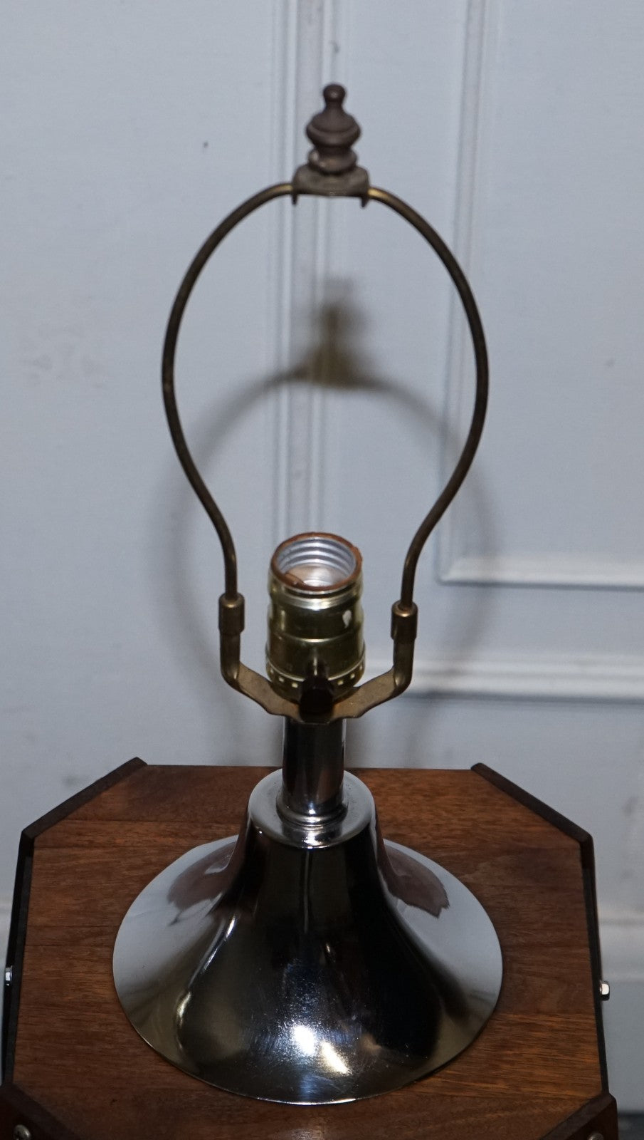 PAIR OF LARGE MODERN DANISH ACRYLIC & TEAK MID CENTURY LAMPS