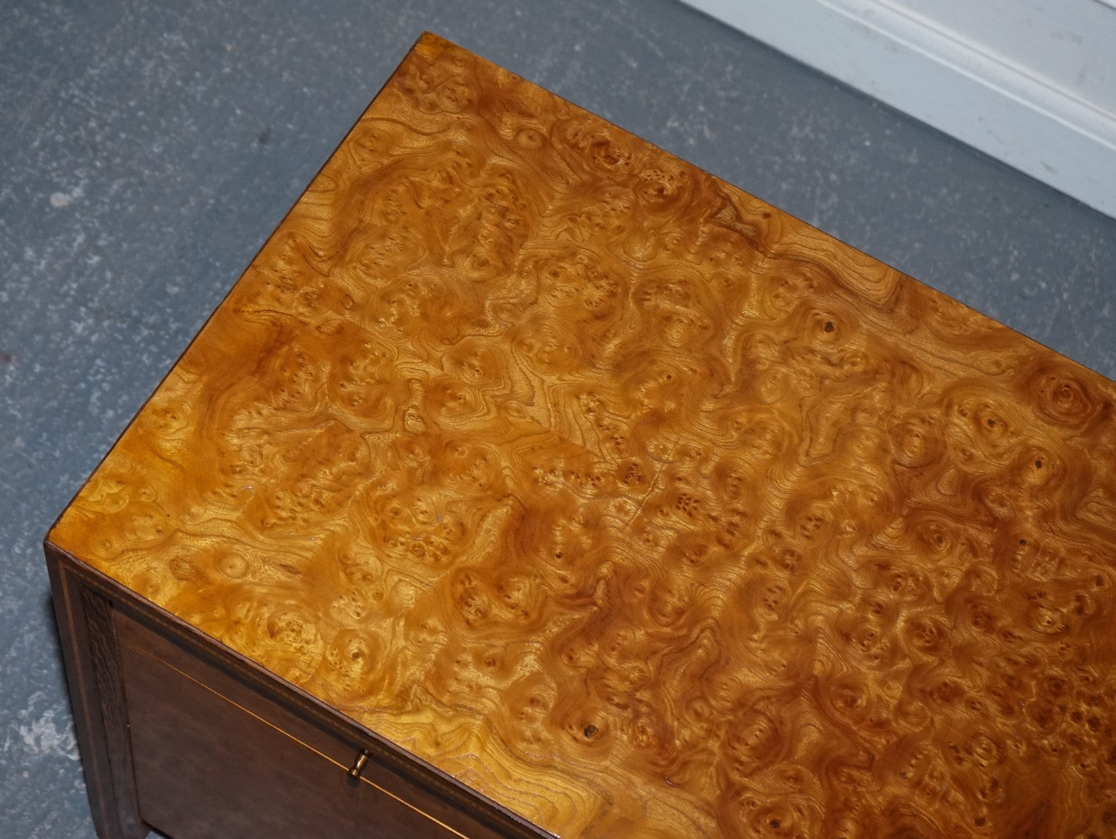 WARD BENNET BRICKEL ASSOCIATES RESTORED PAIR OF BURR WALNUT SIDEBOARDS