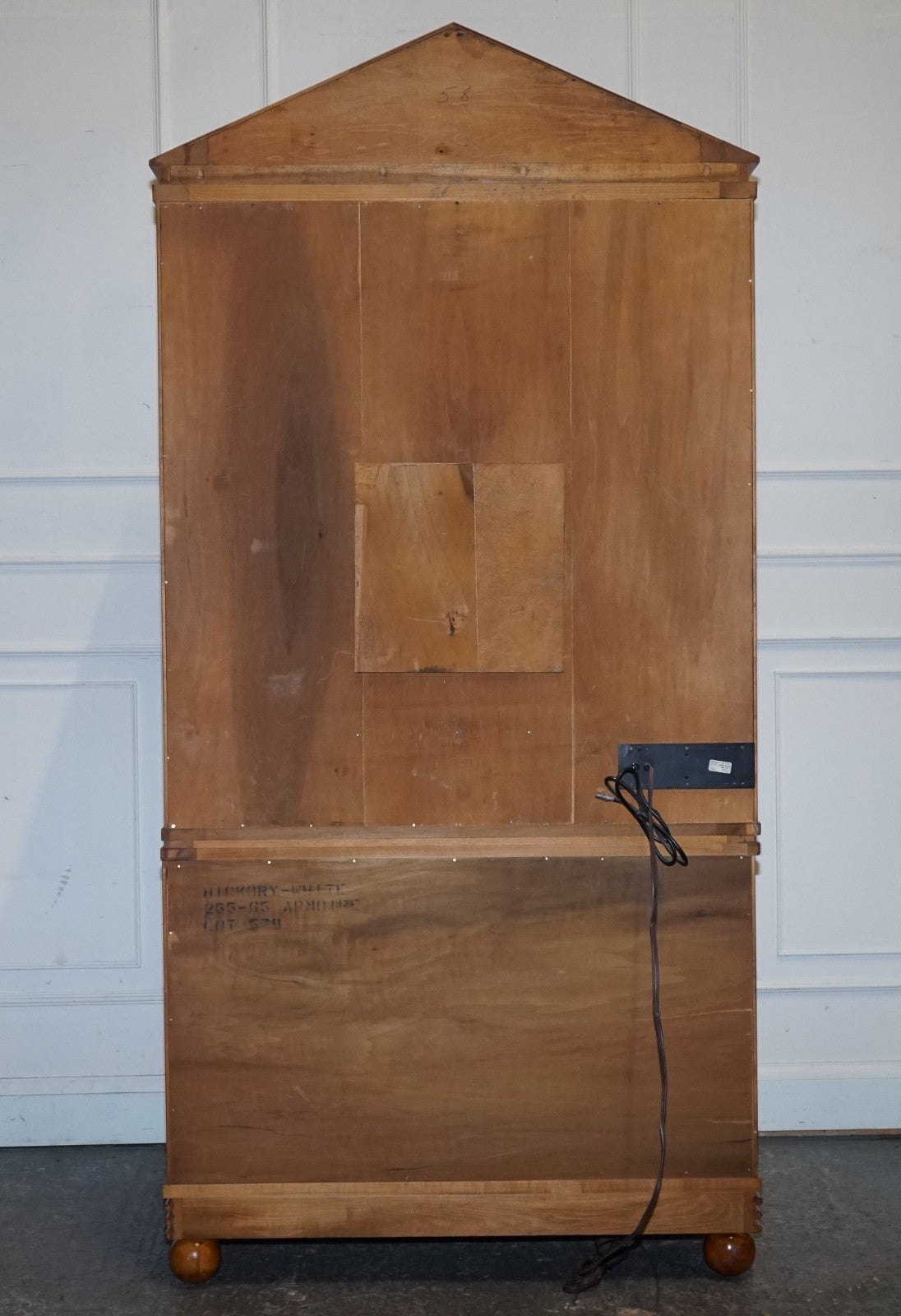 AMERICAN HICKORY WHITE GENESIS BIEDERMEIER SATIN WOOD ARMOIRE OR TV CABINET