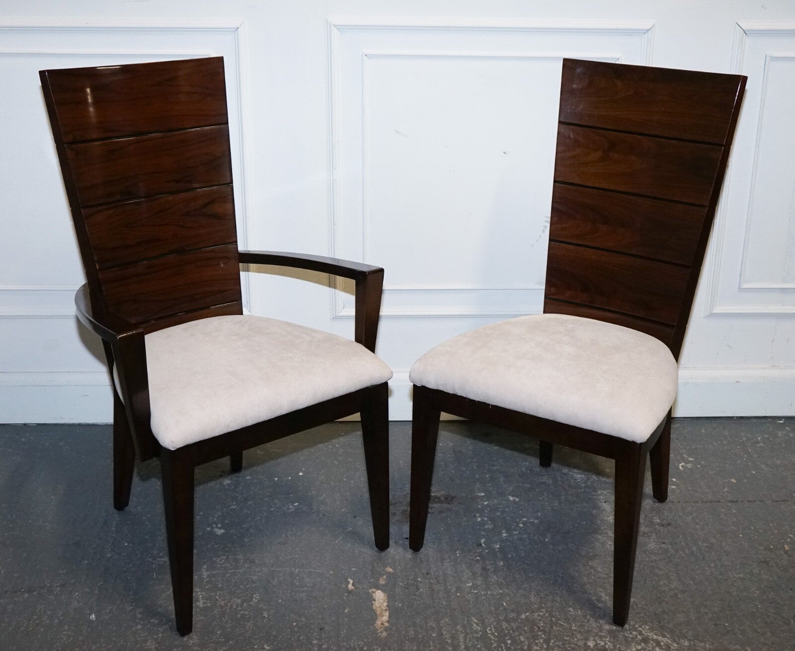 SET OF  10 DINING ART DECO STYLE CHAIRS BY GIORGIO COLLECTION ITALIAN DESIGNER