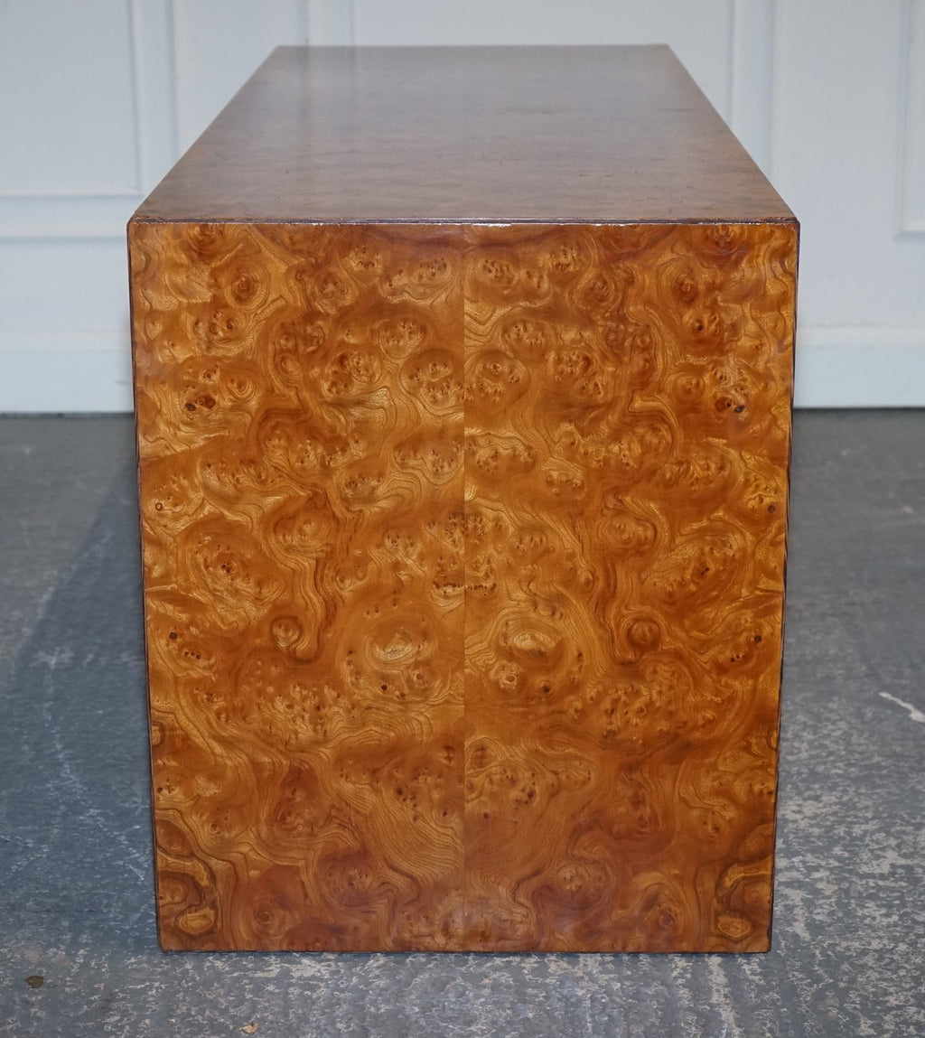 WARD BENNET BRICKEL ASSOCIATES RESTORED PAIR OF BURR WALNUT SIDEBOARDS