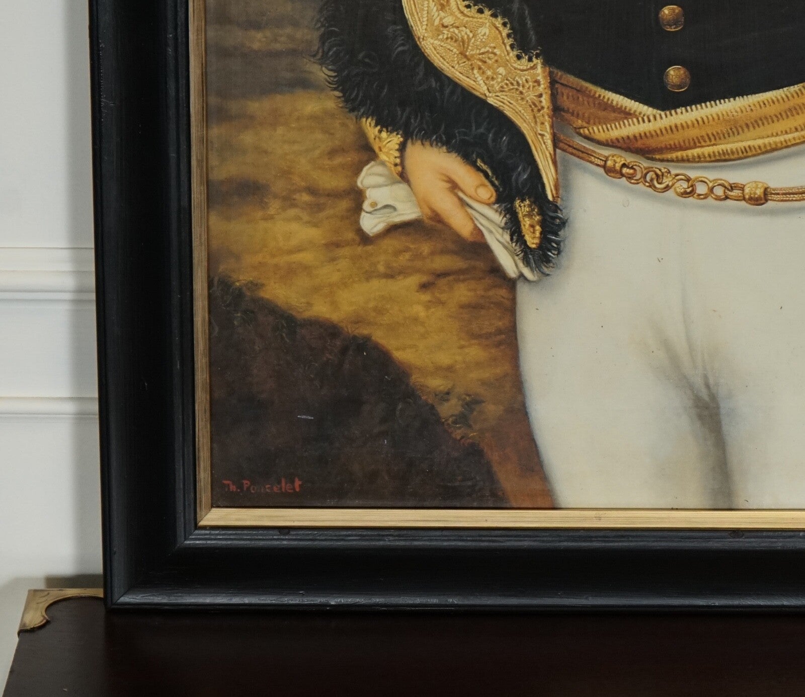 CEREMONIAL DRESS THIERRY PONCELET FRAMED ART PRINT BLACK AND GOLD FRAME