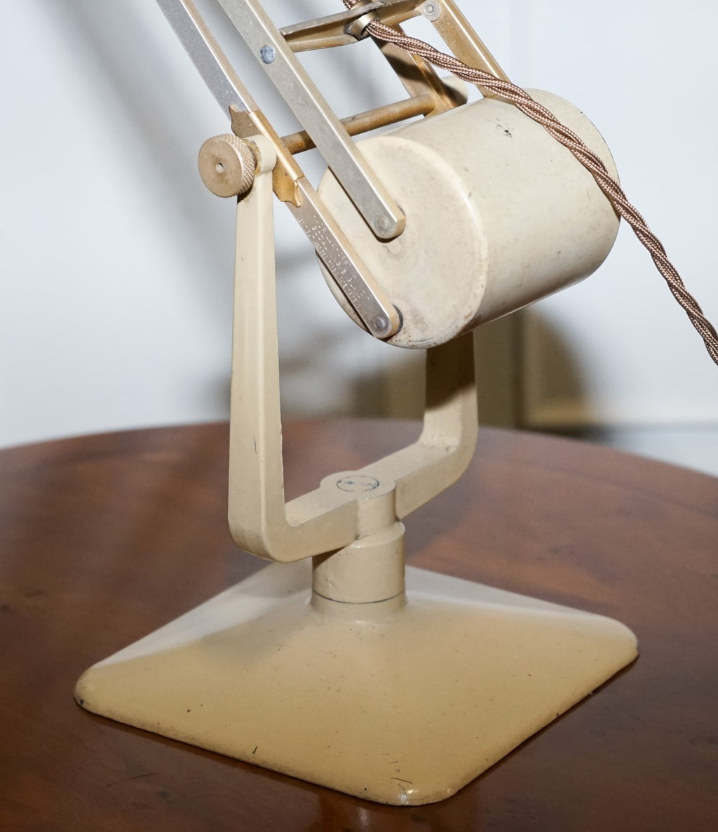 ANTIQUE CIRCA 1950 RECLAIMED HADRILL & HORSTMANN COUNTERPOISE DESK LAMP