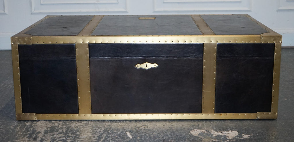 TIMOTHY OULTON CUMBERLAND COLLECTION COFFEE TABLE WITH RED VELVET LINING