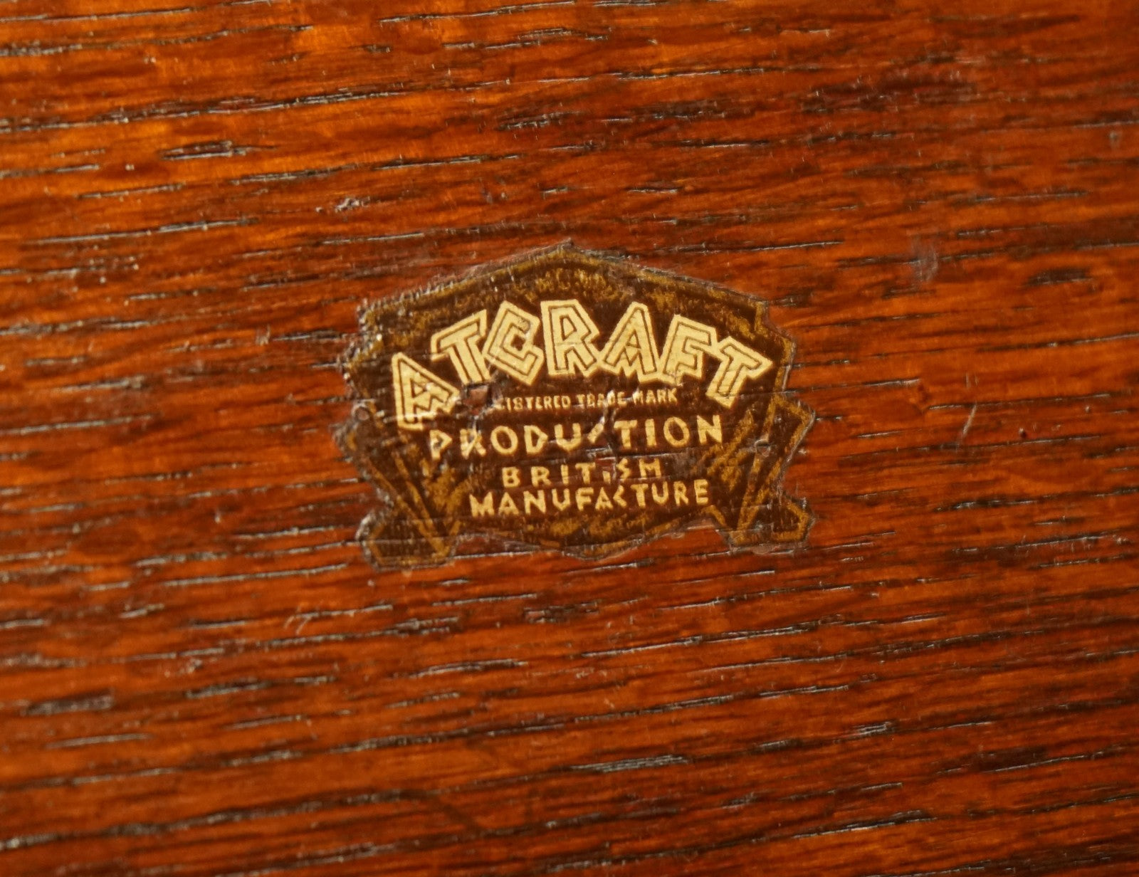 ANTIQUE ATCRAFT OAK HAT AND UMBRELLA HALLWAY STAND WITH A MIRROR