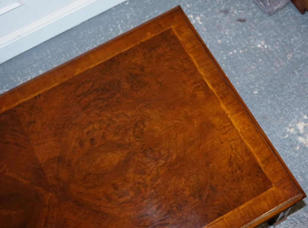 LARGE GEORGIAN STYLE BURR WALNUT COFFEE TABLE BY BRIGHTS OF NETTLEBED LONDON