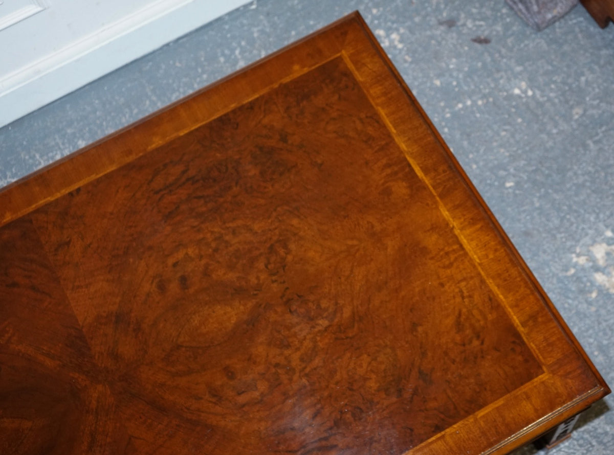 LARGE GEORGIAN STYLE BURR WALNUT COFFEE TABLE BY BRIGHTS OF NETTLEBED LONDON