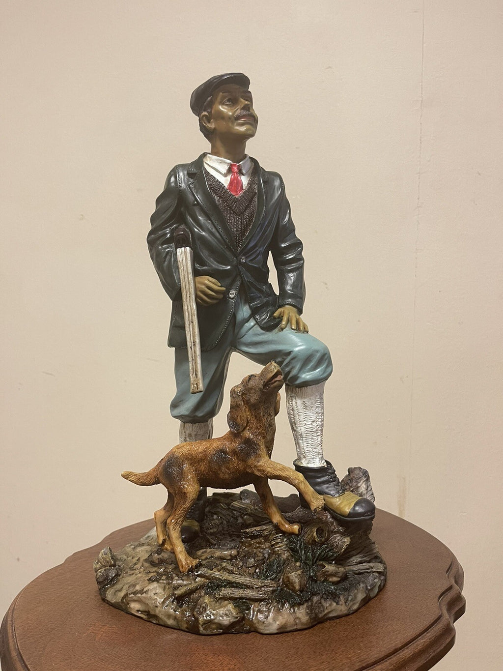 COLLECTORS COUNTRY MAN WITH DOG FIGURINE