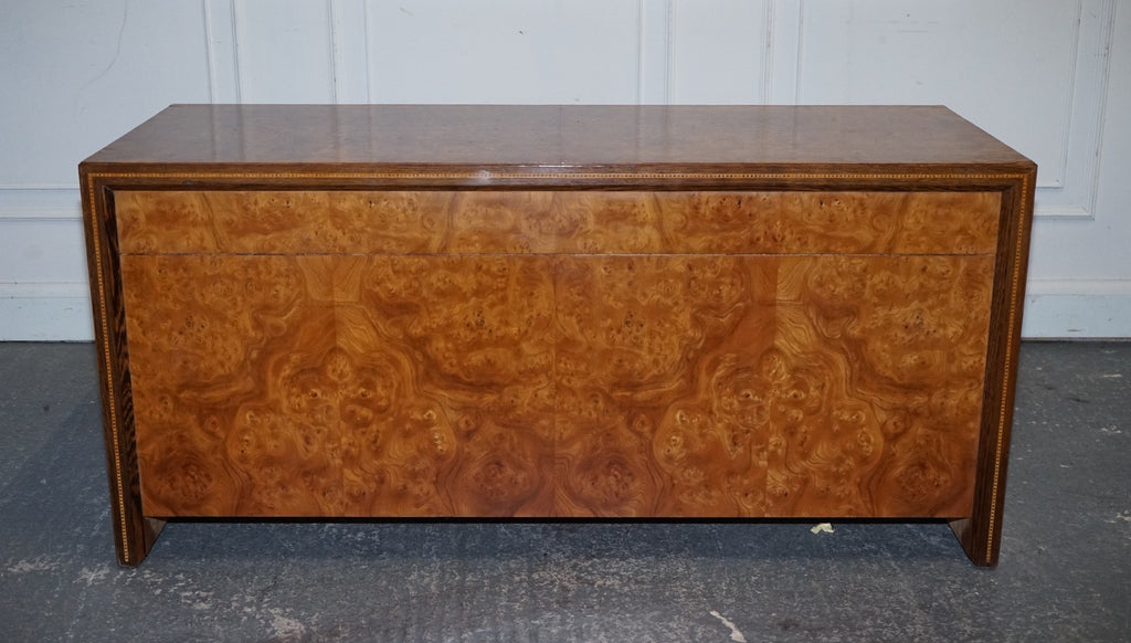 WARD BENNET BRICKEL ASSOCIATES RESTORED PAIR OF BURR WALNUT SIDEBOARDS