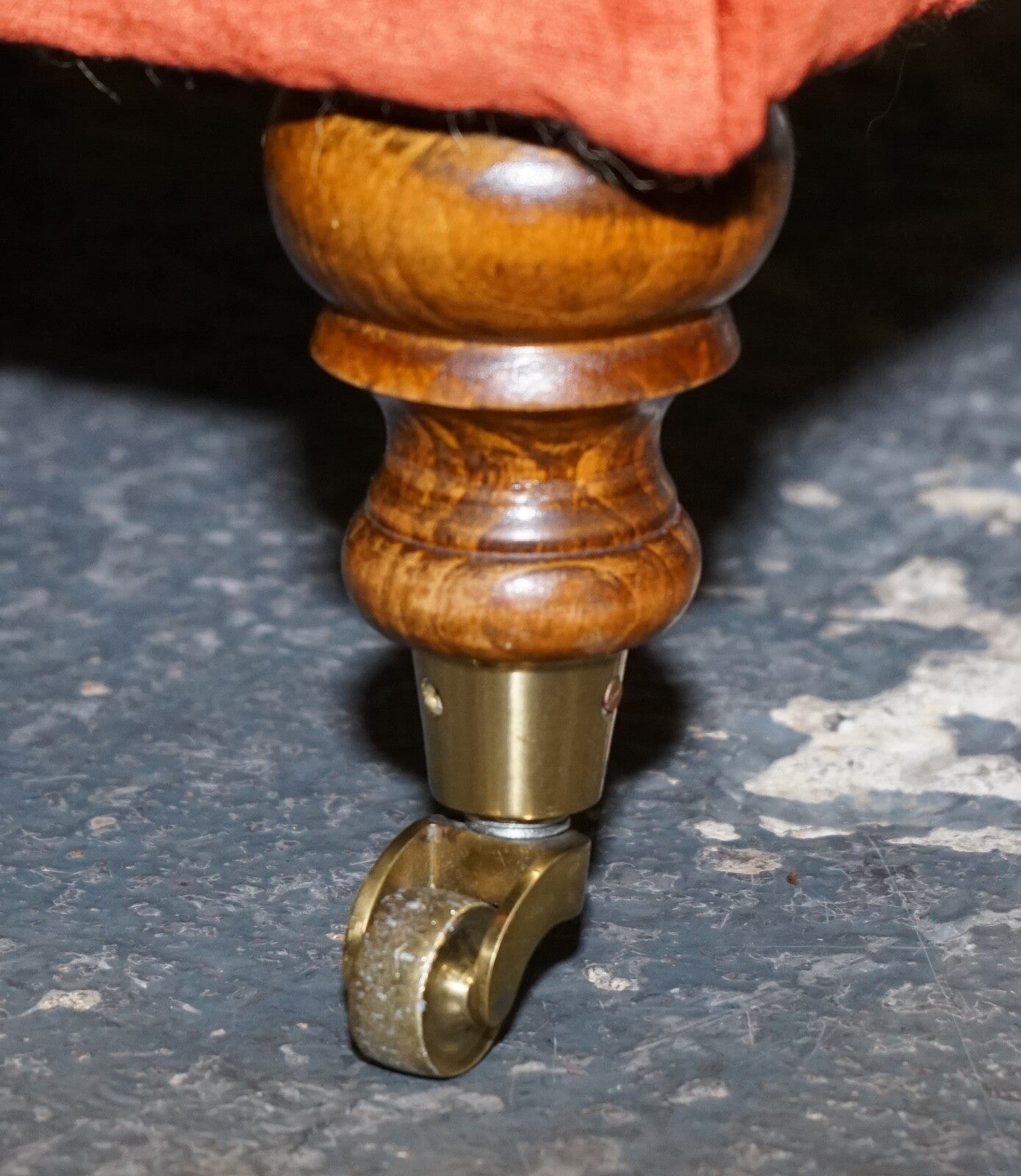 VINTAGE RED VELVET & AZTEC KILIM UPHOLSTERED HOWARD GEORGE SMITH STYLE ARMCHAIR