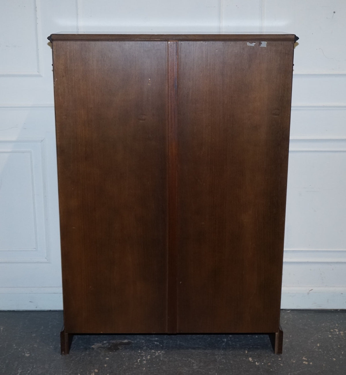 LARGE VINTAGE EDWARDIAN STYLE INLAID SHERATON OPEN BOOKCASE ADJUSTABLE SHELVES