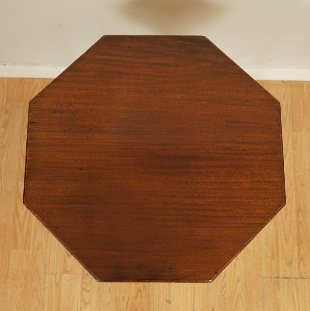 JAMES SCHOOLBRED ANTIQUE ARTS & CRAFTS OCTAGONAL OCCASIONAL SIDE END TABLE