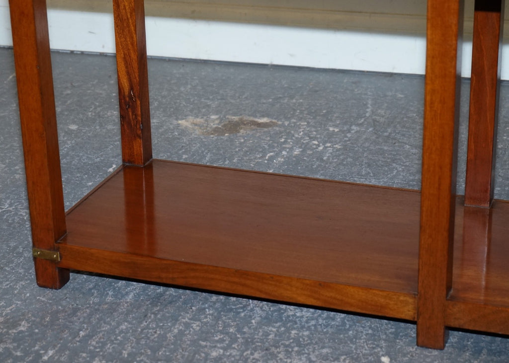 RESTORED VINTAGE HARRODS LONDON KENNEDY MILITARY CAMPAIGN CONSOLE TABLE