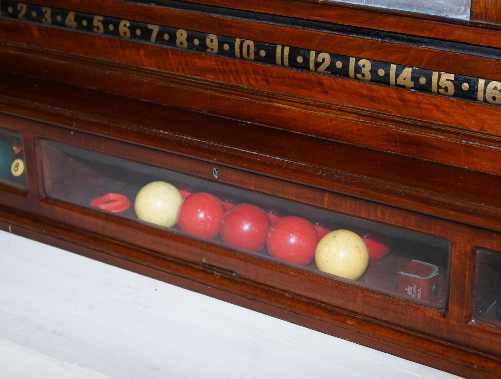 ANTIQUE OAK RESTORED J. ASHCROFT & CO LIVERPOOL SNOOKER BILLIARD SCORE BOARD