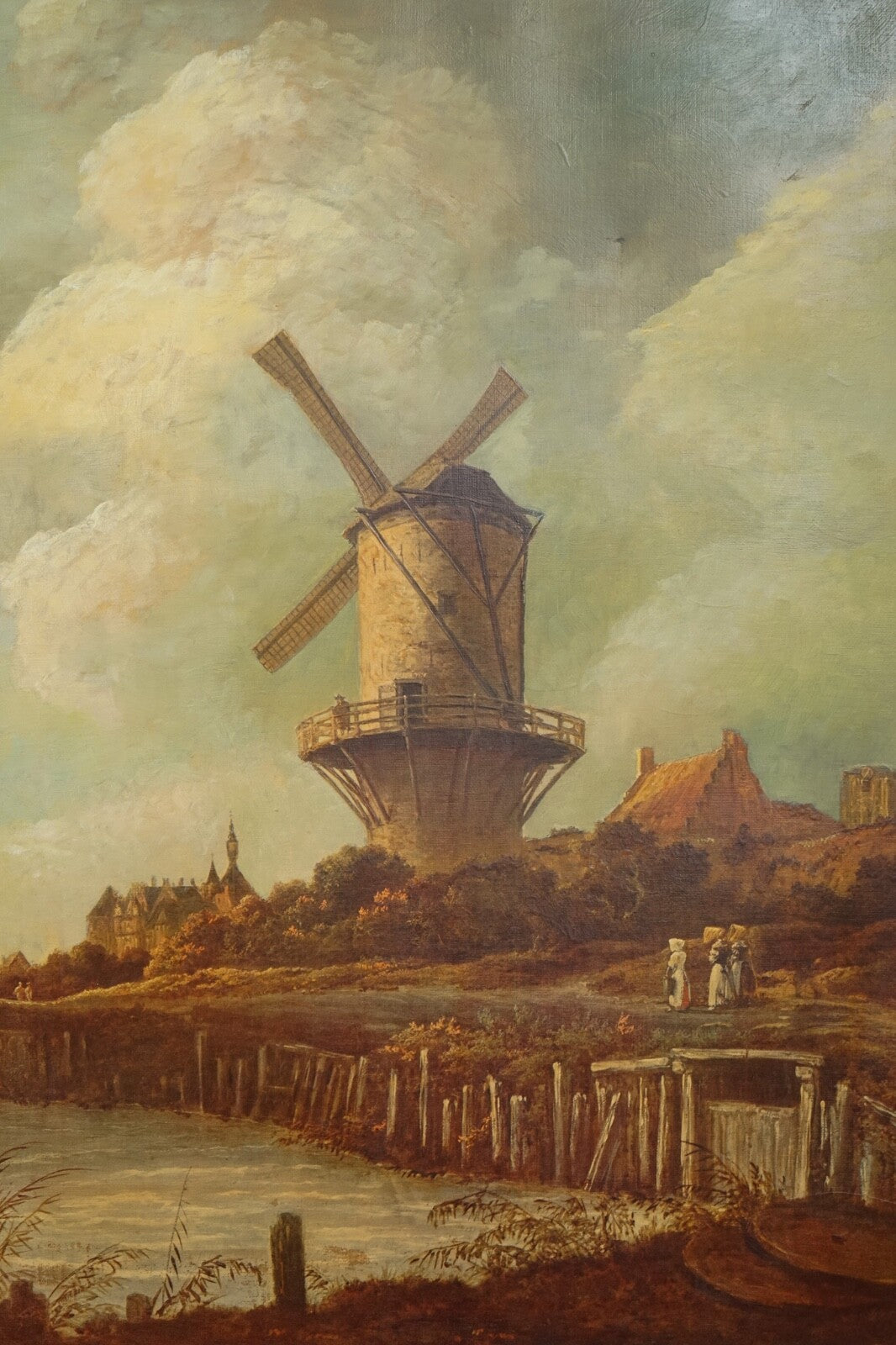 PAINTING AFTER JACOB VAN RUISDAEL THE MILL WIJK-BIJ-DUURSTEDE DUTCH 1628-1682