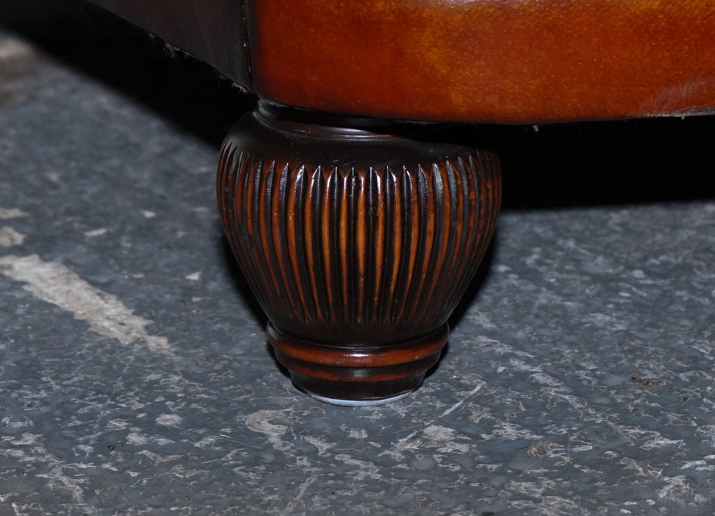 RESTORED HAND DYED LEATHER 2.5 SEATER CHESTERFIELD TETRAD OSCAR SOFA