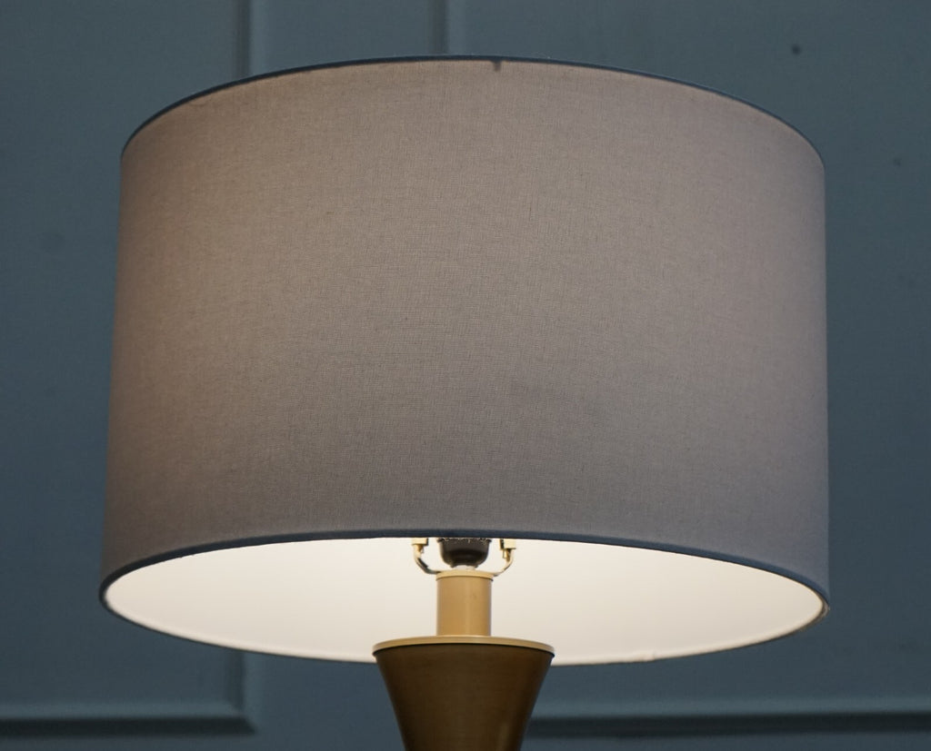 BEAUTIFUL GOLD FLOOR LAMP WITH WHITE SHADE