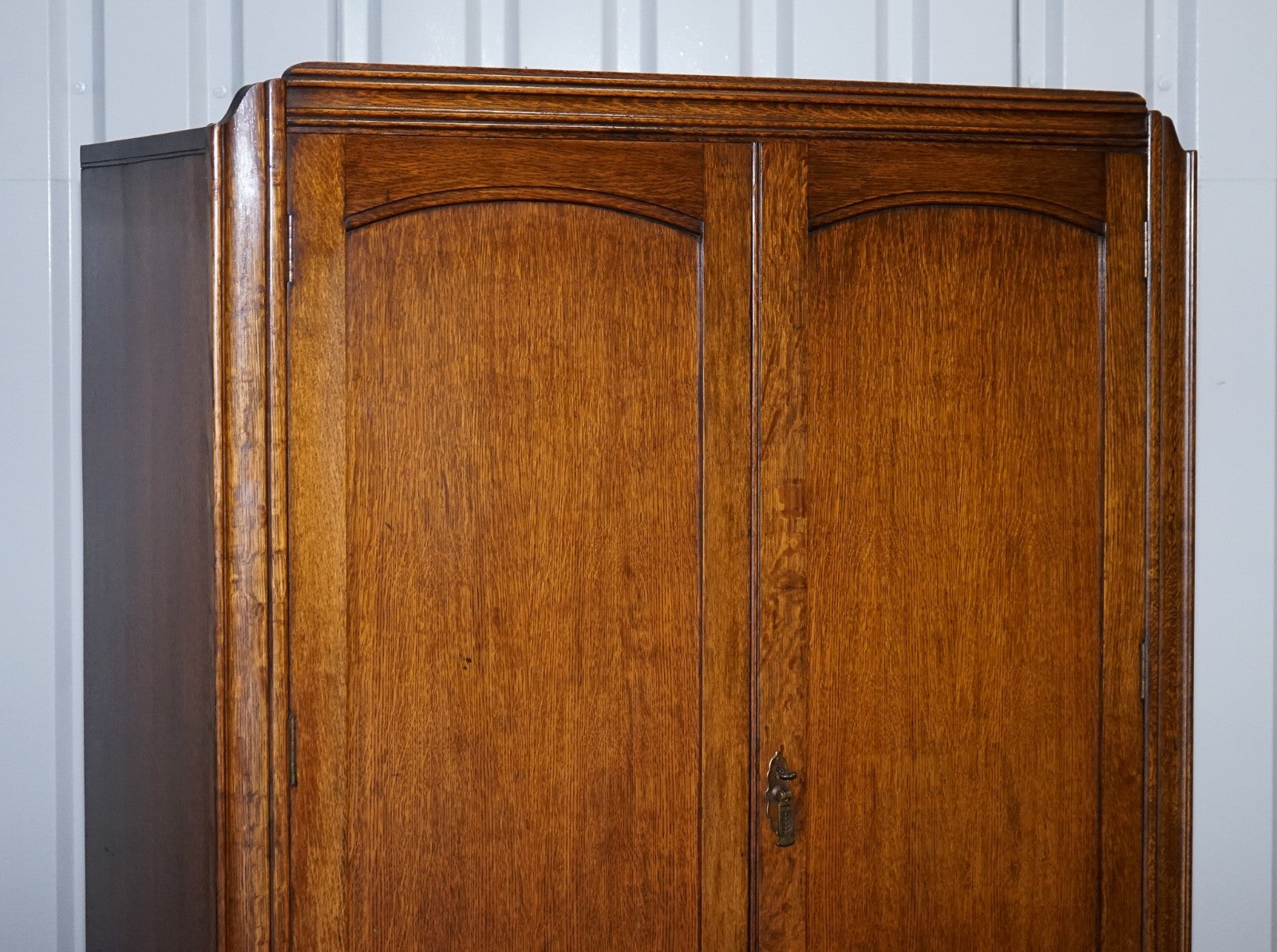 ANTIQUE ENGLISH OAK TWO DOOR WARDROBE