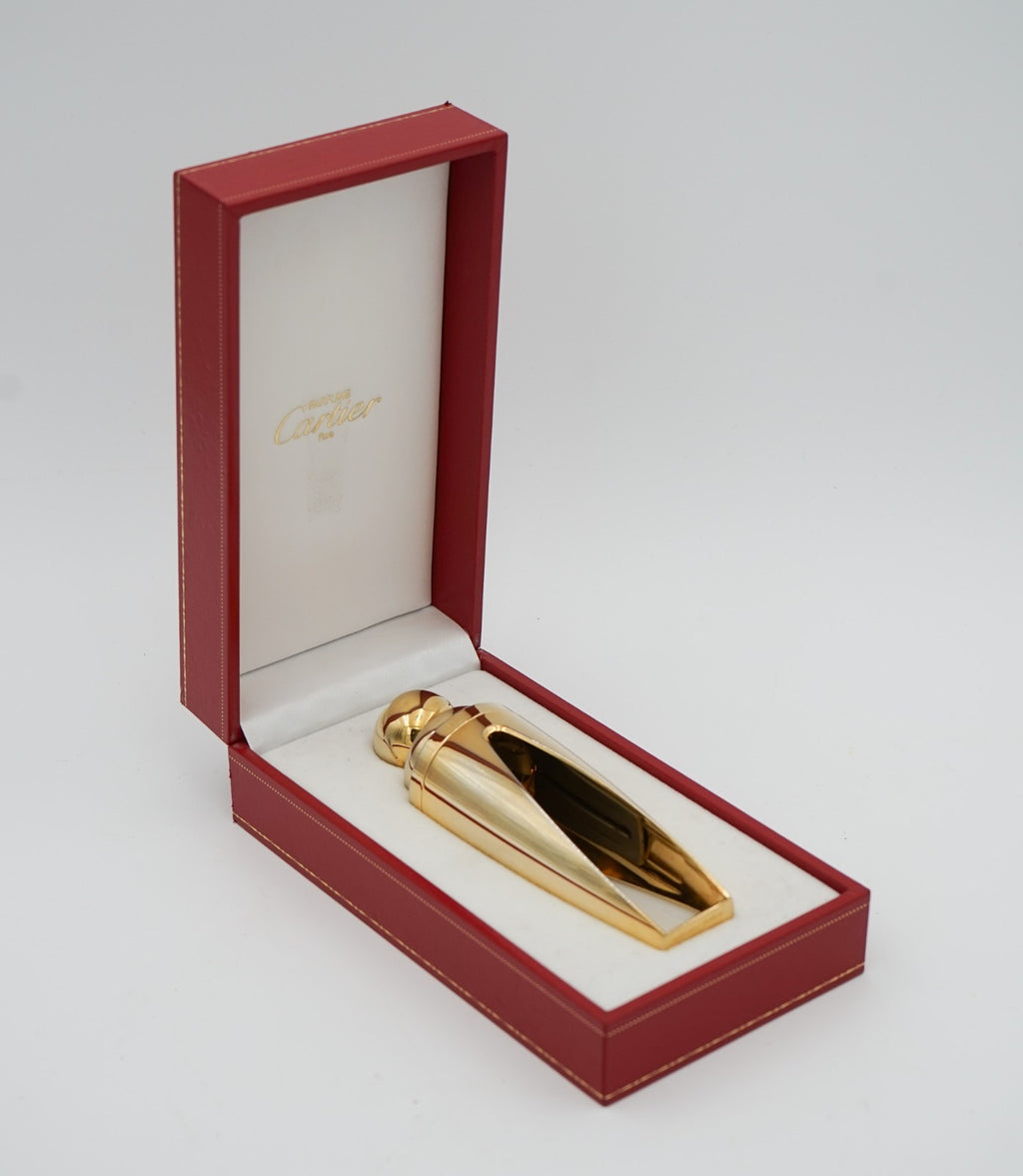 CARTIER LUXURY GOLD ATOMISER PARFUM FLACON “EAU DE PARFUM” BOXED DECORATiVE