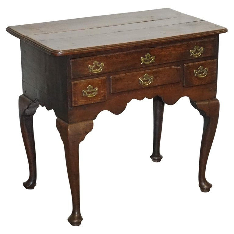 ANTIQUE 18TH CENTRY ENGLISH GEORGIAN GEORGE II OAK SMALL DESK NIGHTSTAND LOWBOY