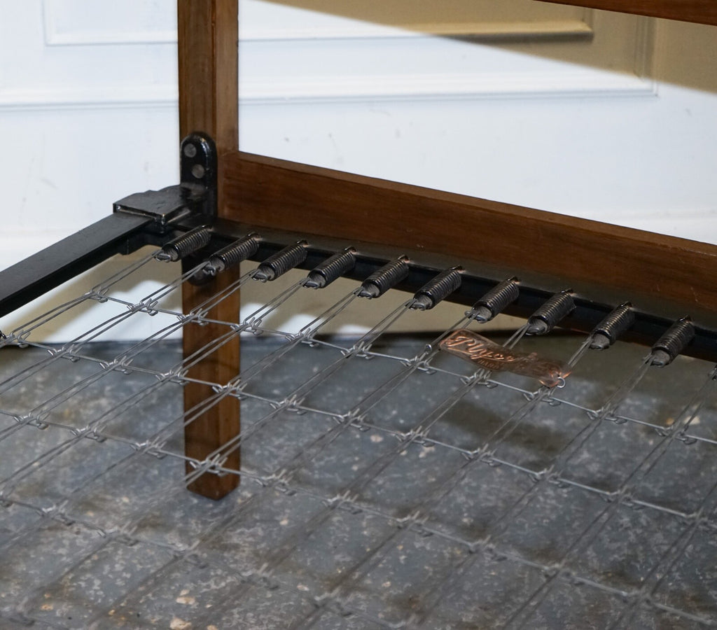 ART DECO BURR WALNUT DECORATIVE INLAID PANELS SINGLE BED (1/2)