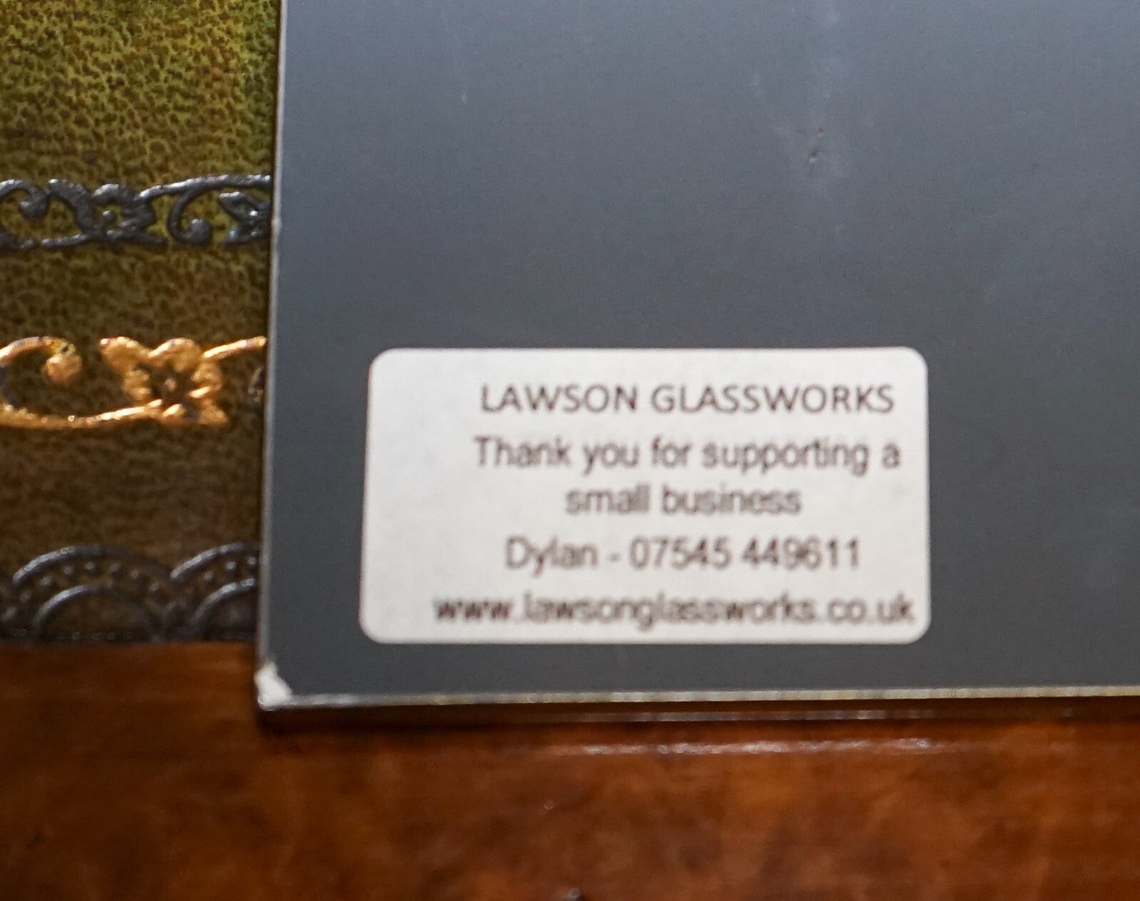 DECORATIVE ART DECO STYLE HAND LEADED GOLDEN WALL MIRROR BY LAWSON GLASSWORKS