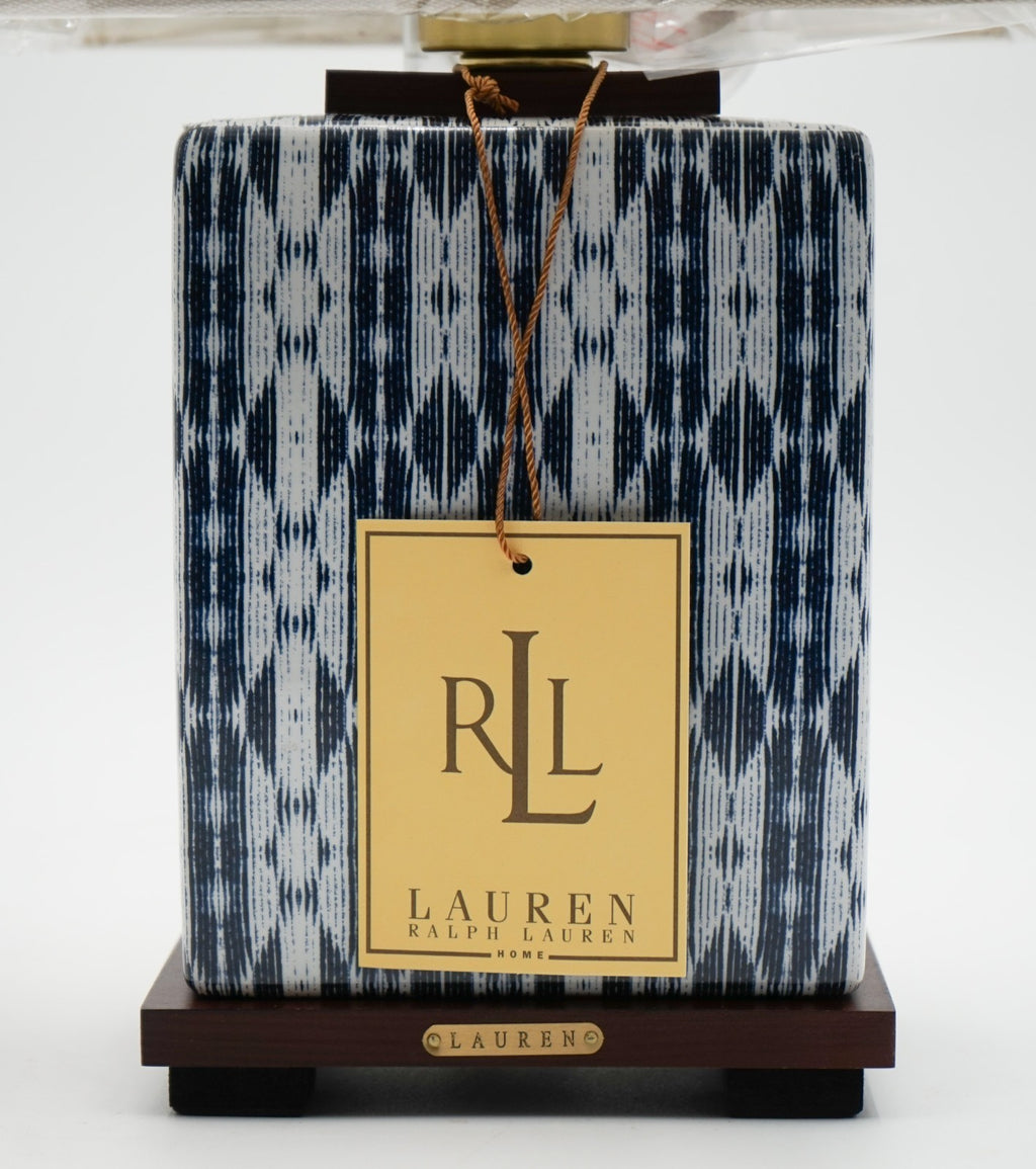 PAIR OF RALPH LAUREN EX DISPLAY CERAMIC BLUE TABLE LAMPS INCLUDING SHADES (1/1)