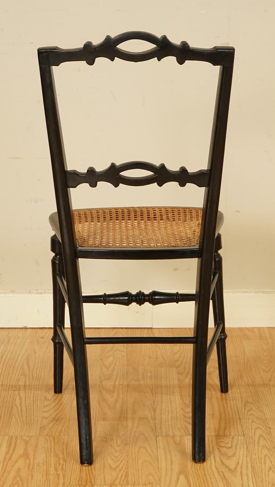 ANTIQUE CIRCA 1815 MOTHER OF PEARL INLAID EBONISED REGENCY OCCASIONAL CHAIR