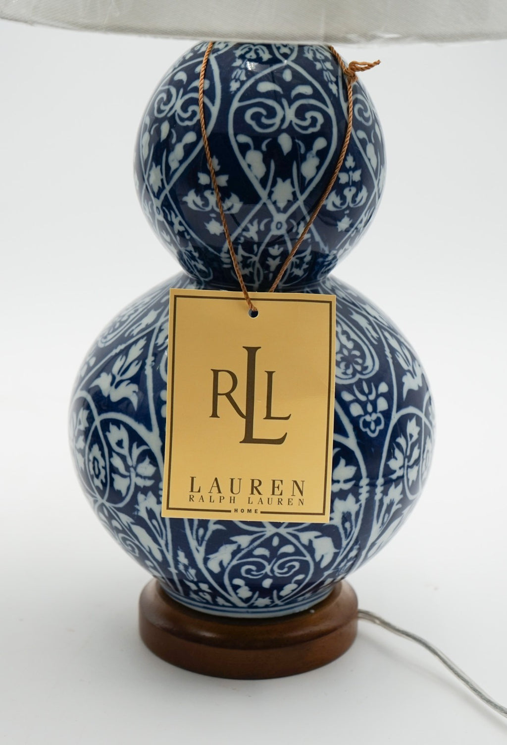 PAIR OF LARGE RALPH LAUREN EX DISPLAY BLUE & WHITE CERAMIC TABLE LAMPS (2/2)