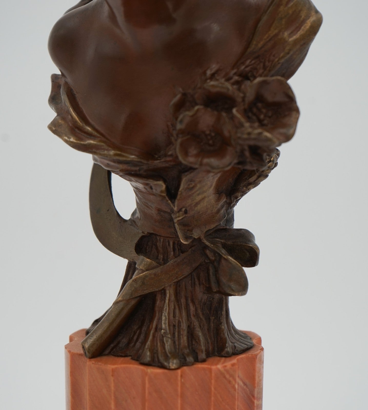 ANTIQUE 1885-1930 GEORGE VAN DER STRAETEN BRONZE BUST OF DUTCH LADY